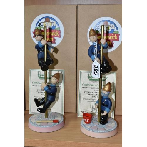 395 - A SET OF THREE BOXED LIMITED EDITION ROBERT HARROP 'CAMBERWICK GREEN' TRUMPTON FIREMEN ROLL CALL FIG... 