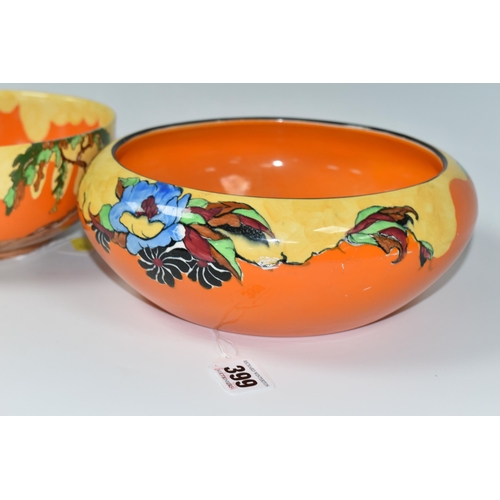 399 - TWO WILKINSON LIMITED BOWLS IN THE INDIAN SUMMER AND MEMORY LANE PATTERNS, printed and painted decor... 