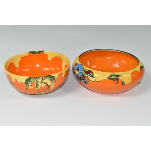 399 - TWO WILKINSON LIMITED BOWLS IN THE INDIAN SUMMER AND MEMORY LANE PATTERNS, printed and painted decor... 