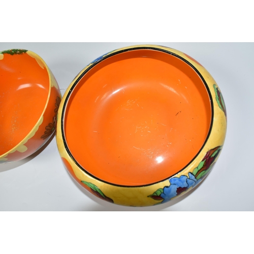 399 - TWO WILKINSON LIMITED BOWLS IN THE INDIAN SUMMER AND MEMORY LANE PATTERNS, printed and painted decor... 