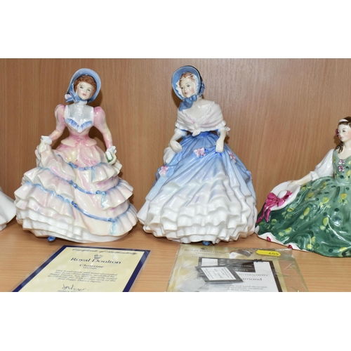 408 - SIX ROYAL DOULTON LADIES, comprising Classics 'Anne Marie' HN4522, 'Elyse' HN2474, 'Alice' HN3368, T... 