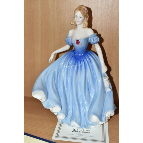 419 - FIVE ROYAL DOULTON FIGURE OF THE YEAR LADIES, comprising 1996 'Belle' HN3703 (no certificate), 1997 ... 