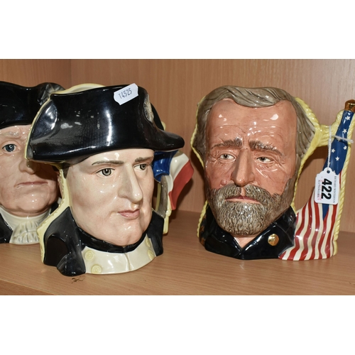 422 - THREE ROYAL DOULTON LIMITED EDITION DOUBLE SIDED CHARACTER JUGS, comprising two from 'The Antagonist... 