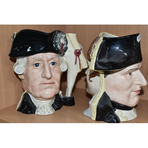 422 - THREE ROYAL DOULTON LIMITED EDITION DOUBLE SIDED CHARACTER JUGS, comprising two from 'The Antagonist... 