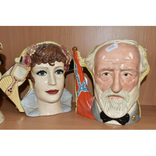 422 - THREE ROYAL DOULTON LIMITED EDITION DOUBLE SIDED CHARACTER JUGS, comprising two from 'The Antagonist... 