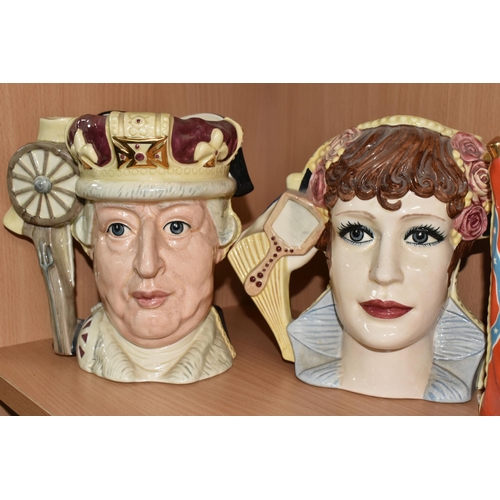 422 - THREE ROYAL DOULTON LIMITED EDITION DOUBLE SIDED CHARACTER JUGS, comprising two from 'The Antagonist... 