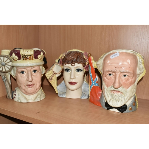 422 - THREE ROYAL DOULTON LIMITED EDITION DOUBLE SIDED CHARACTER JUGS, comprising two from 'The Antagonist... 