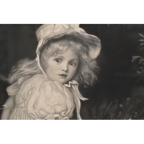 430 - JOHN EVERETT MILLAIS (1829-1896) 'LITTLE MISS MUFFETT', an engraving depicting a young girl, bears a... 