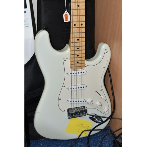 431 - A 'BANDIT'  ELECTRIC GUITAR, cream  body, two or three small dents to front, a few scuffs and scratc... 