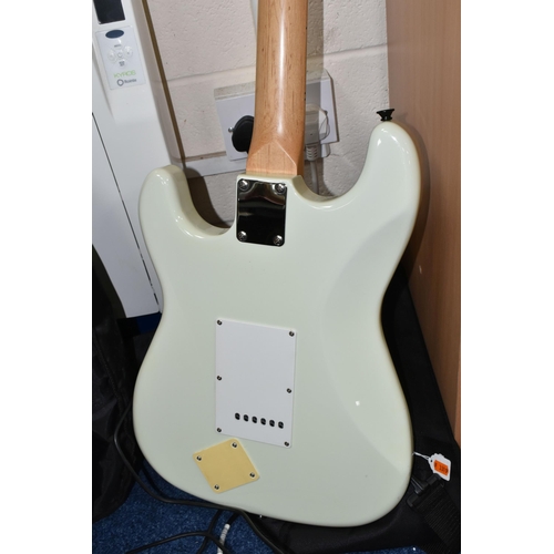 431 - A 'BANDIT'  ELECTRIC GUITAR, cream  body, two or three small dents to front, a few scuffs and scratc... 