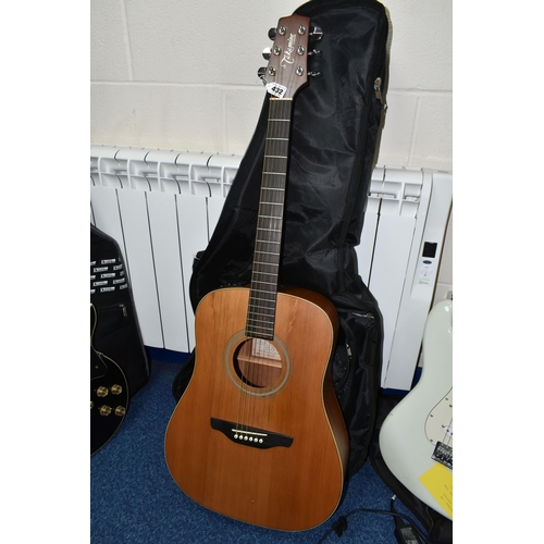 432 - A TAKAMINE G SERIES ACOUSTIC ELECTRIC GUITAR,  six string guitar, model number EGS-330S with a soft ... 