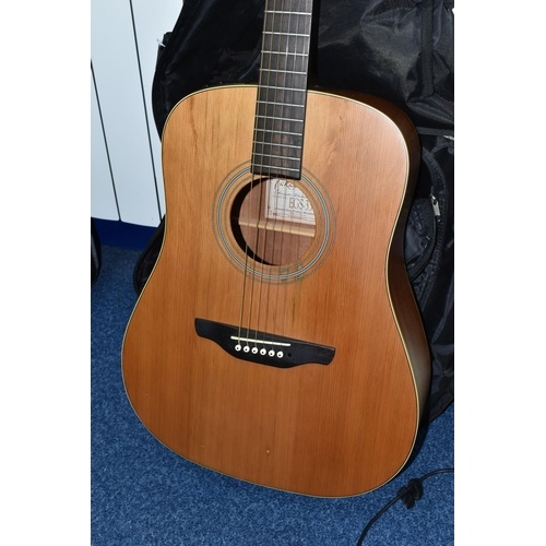 432 - A TAKAMINE G SERIES ACOUSTIC ELECTRIC GUITAR,  six string guitar, model number EGS-330S with a soft ... 