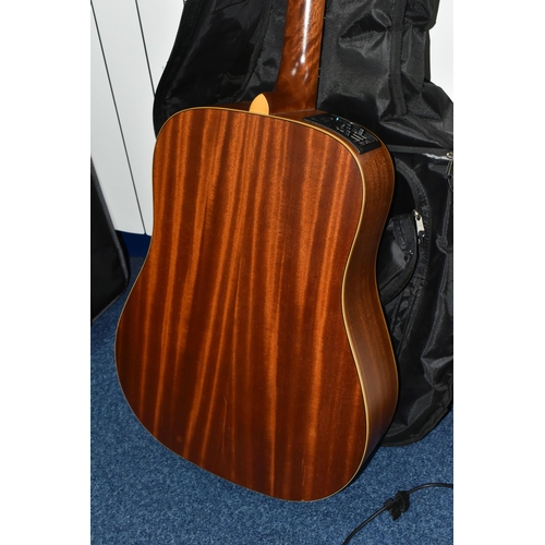 432 - A TAKAMINE G SERIES ACOUSTIC ELECTRIC GUITAR,  six string guitar, model number EGS-330S with a soft ... 