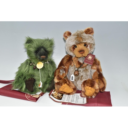 455 - TWO CHARLIE BEARS 'SQUIZZLE' CB141433 AND HOLLYBERRY CB621365, exclusively designed by Isabelle Lee,... 