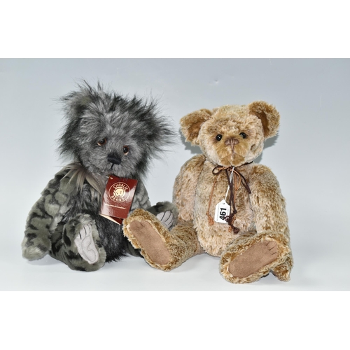 461 - TWO CHARLIE BEARS 'CARLO' CB161665B AND BURMA CB171718, exclusively designed by Isabelle Lee,  with ... 