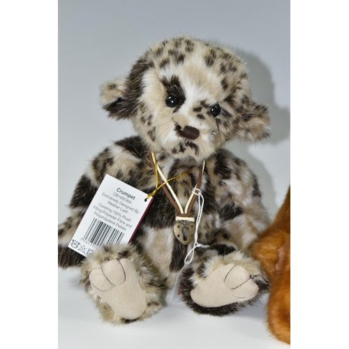 463 - TWO CHARLIE BEARS 'CRUMPET' CB140036A DESIGNED BY HEATHER LYELL AND JUDY CB161680, exclusively desig... 