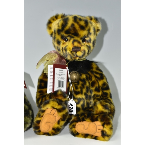 470 - TWO CHARLIE BEARS PLUSH COLLECTION BEARS, comprising 'Chutney' CB181852B, height approx. 41cm and 'L... 