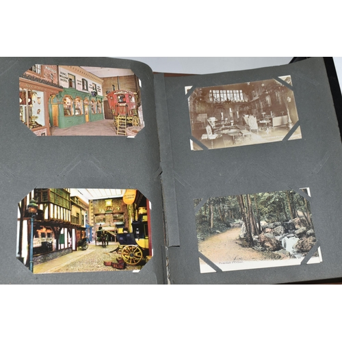 489 - TWO POSTCARD ALBUMS one album contains a miscellaneous collection of approximately 284 early-late 20... 