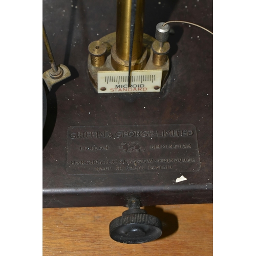 490 - A GRIFFIN & GEORGE LTD MICROID LABORATORY BALANCE SCALES, in original glazed case (1) (Condition Rep... 