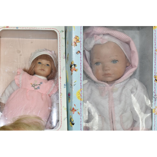 496 - A COLLECTION OF MODERN BOXED COLLECTORS DOLLS, 3 x Heidi Ott 'Little Ones' and a 'Dreamkid', with a ... 