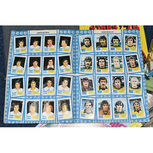 499 - AN F.K.S. WONDERFUL WORLD OF SOCCER STARS WORLD CUP 1974 STICKER/STAMP ALBUM, complete except missin... 