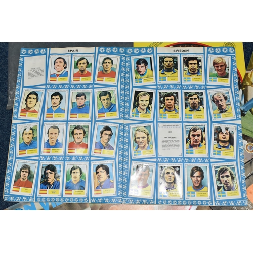 499 - AN F.K.S. WONDERFUL WORLD OF SOCCER STARS WORLD CUP 1974 STICKER/STAMP ALBUM, complete except missin... 