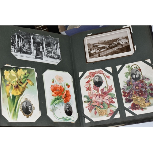 505 - A GROUP OF EPHEMERA INCLUDING STEREOSCOPIC VIEWER, EDWARDIAN POSTCARD ALBUM AND CONTENTS, ETC, the p... 