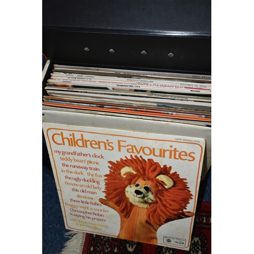 509 - FOUR LP CASES AND LOOSE LP'S, SINGLES, ETC, the overall theme being children's stories, children's h... 