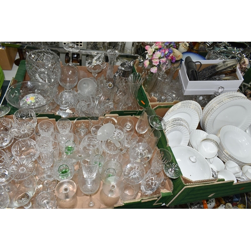 521 - SIX BOXES AND LOOSE CERAMICS AND GLASSWARE, to include a Royal Doulton 'John Barleycorn' character j... 