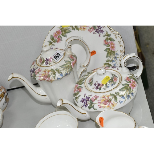 556 - A GROUP OF PARAGON 'COUNTRY LANE' PATTERN COFFEE AND TEAWARE, comprising  a cake plate, coffee pot, ... 