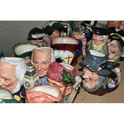 577 - TWENTY FIVE ROYAL DOULTON CHARACTER AND TOBY JUGS, the two large jugs comprising John Barleymow and ... 