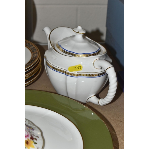 592 - A GROUP OF ROYAL CROWN DERBY CERAMICS, comprising six Royal Crown Derby Unfinished Imari pattern cup... 