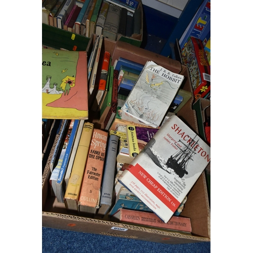 600 - SIX BOXES OF BOOKS, approximately one hundred and twenty mostly mid-century children's and young adu... 