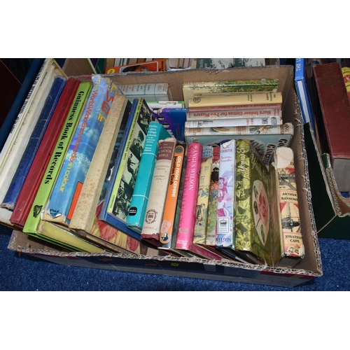 600 - SIX BOXES OF BOOKS, approximately one hundred and twenty mostly mid-century children's and young adu... 