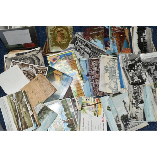 475 - FOUR BOXES OF BOOKS, MAGAZINES & EPHEMERA, to include postcards, greetings cards, badges, calendars,... 