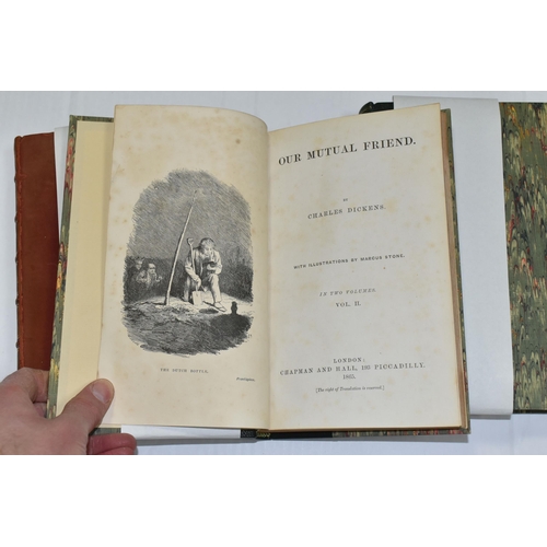 620 - DICKENS; Charles, Our Mutual Friend, Chapman and Hall 1865 FIRST EDITION with 40 plates after Marcus... 