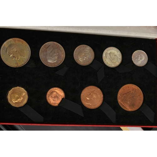 213 - A BOX OF MAINLY ROYAL MINT COINAGE, to include dual-dated 1993 presidency 50p in year set, a boxed 1... 