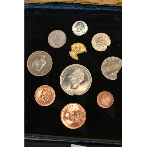 213 - A BOX OF MAINLY ROYAL MINT COINAGE, to include dual-dated 1993 presidency 50p in year set, a boxed 1... 