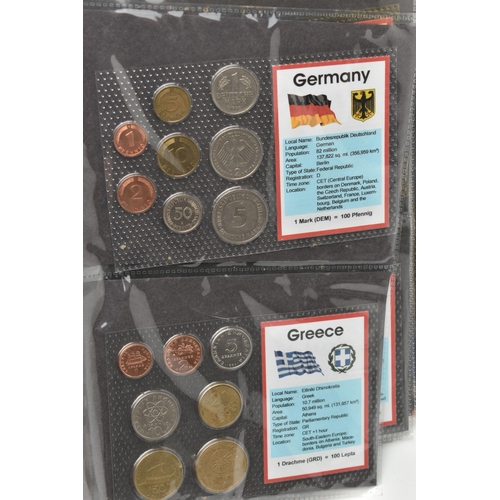 215 - A PLASIC STORAGE BOX OF WORLD COINAGE, to include a volume by The Franklin Mint, Great Historic coin... 