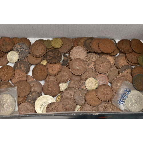 220 - A SHOE BOX OF UK COINAGE, to include 1894-1895 worn Crown coins, over 500 grams of Pre 1947 mainly S... 