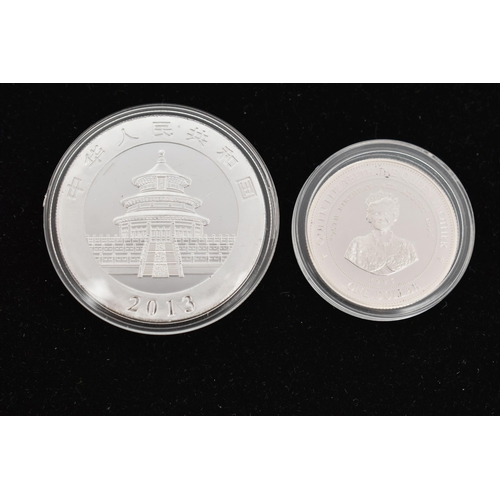 226 - TWO CAPSULATED COINS, to include a 2013 10 yuan Panda coin, approximate diameter including capsule 4... 