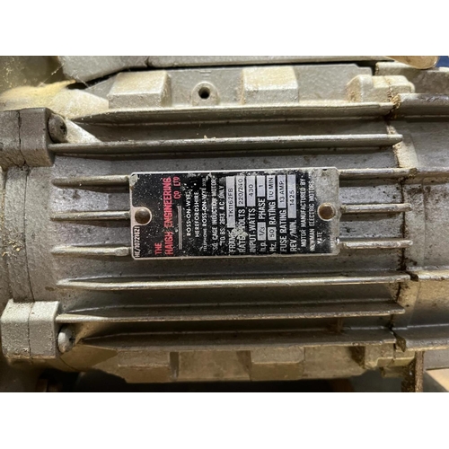 1104 - TWO ELECTRICAL MOTORS including a Haigh Engineering (see pic  for plate details) with a face plate f... 