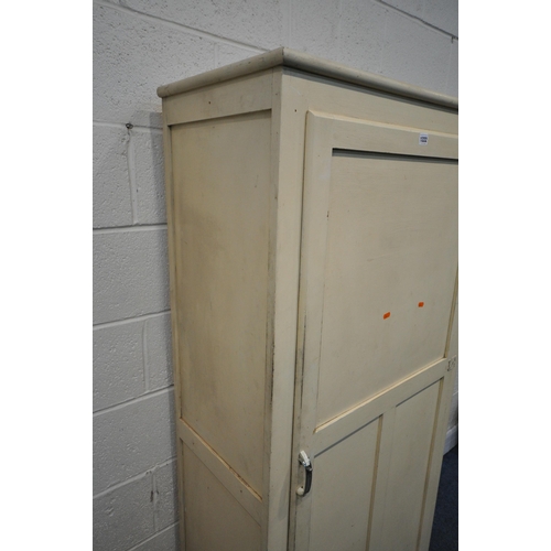 1222 - SOLENT FURNITURE PRODUCTS LTD, A 20TH CENTURY CREAM PAINTED SINGLE DOOR CABINET, with five shelves, ... 