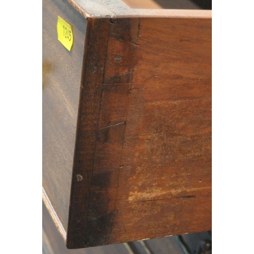 1243 - A GEORGIAN STYLE MAHOGANY CHEST OF THREE DRAWERS, width 61cm x depth 41cm x height 66cm, along with ... 