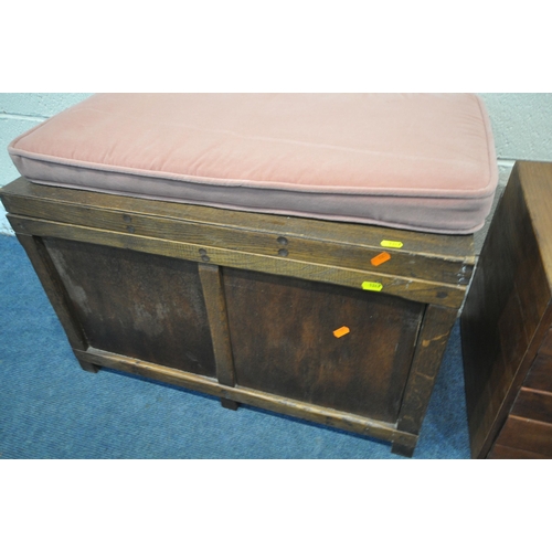 1247 - A SCRATCH BUILT HARDWOOD COLLECTORS CHEST, with six graduated drawers, width 50cm x depth 40cm x hei... 