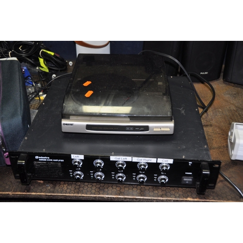 1058 - PUBLIC ADDRESS EQUIPMENT including an Adastra ASX60 5 channel Amplifier (powers up but not tested an... 