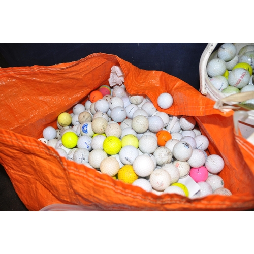 1060 - A COLLECTION OF GOLF BALLS AND ACCESSORIES including a large quantity of used golf balls, twelve tri... 