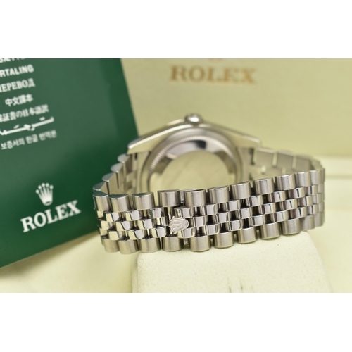 14 - A 'ROLEX' TURN O GRAPH OYSTER PERPETUAL DATEJUST WRISTWATCH, circa 2006, automatic movement, round b... 