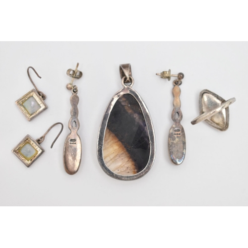 57 - A SELECTION OF BLUE JOHN JEWELLERY, to include a pair of 'C W Sellors' silver drop earrings, hallmar... 