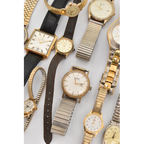 76 - A BAG OF ASSORTED LADIES AND GENTS WRISTWATCHES, mostly quartz movements, names to include 'Rotary, ... 